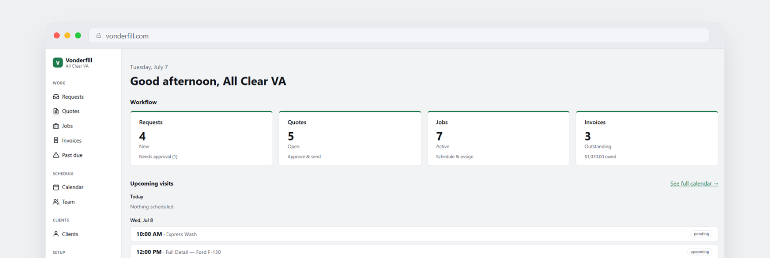 Vonderfill booking and payments